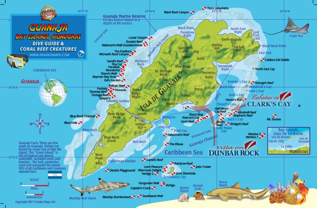 Guanaja Dive Sites - Dunbar Rock