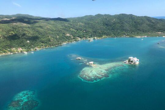 villa from airplane